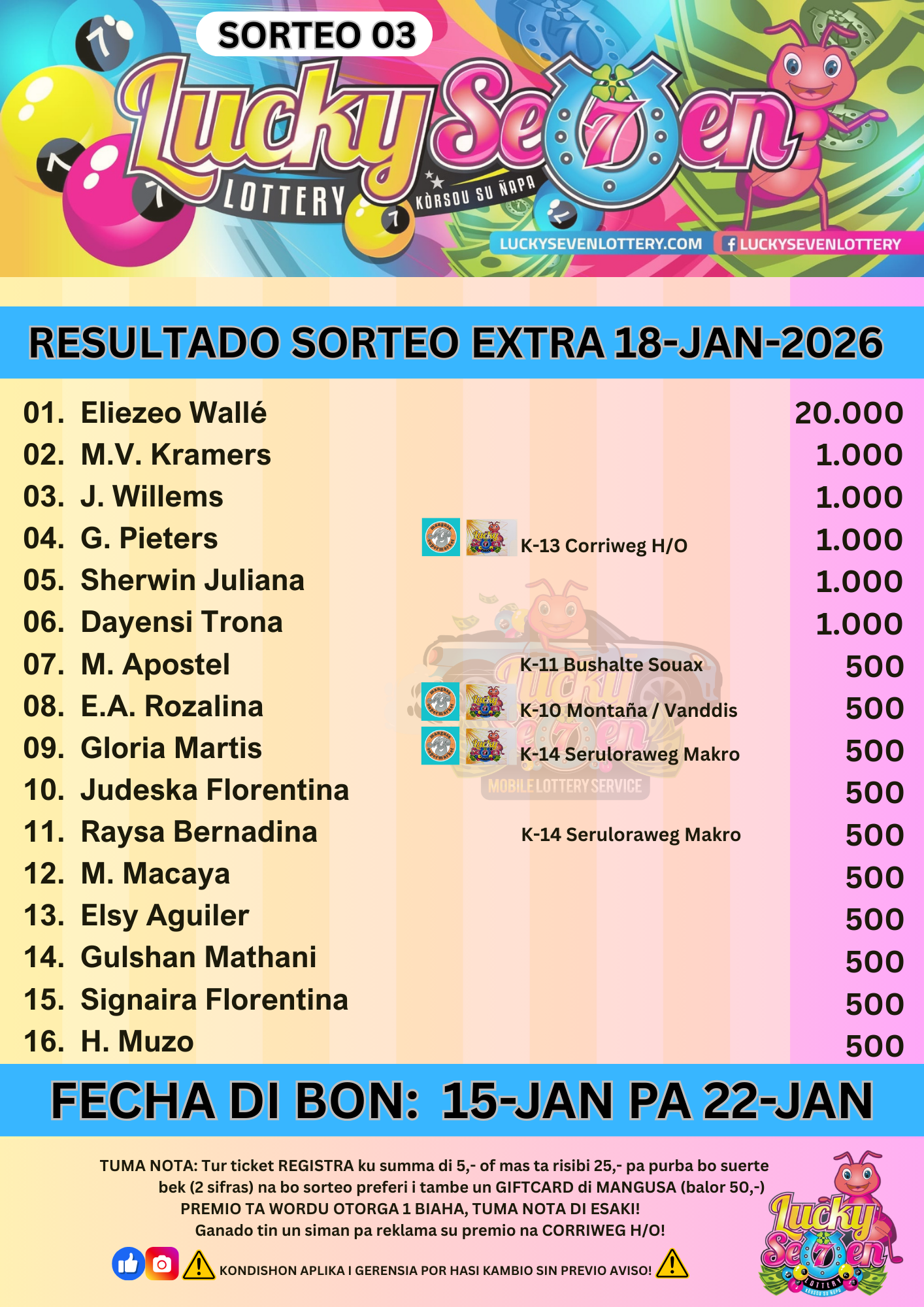 Sorteo Extra